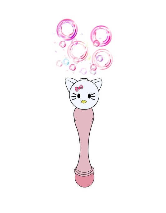 Pink Kitty Bubble Wand