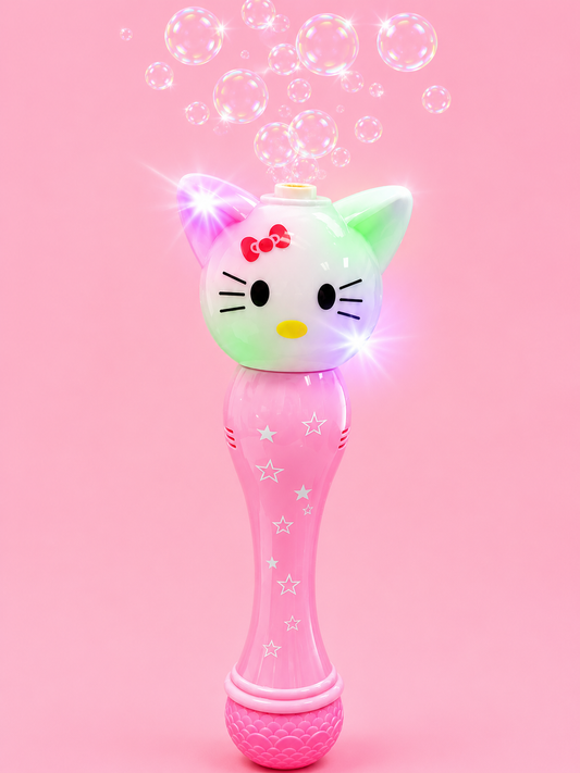Pink Kitty Bubble Wand