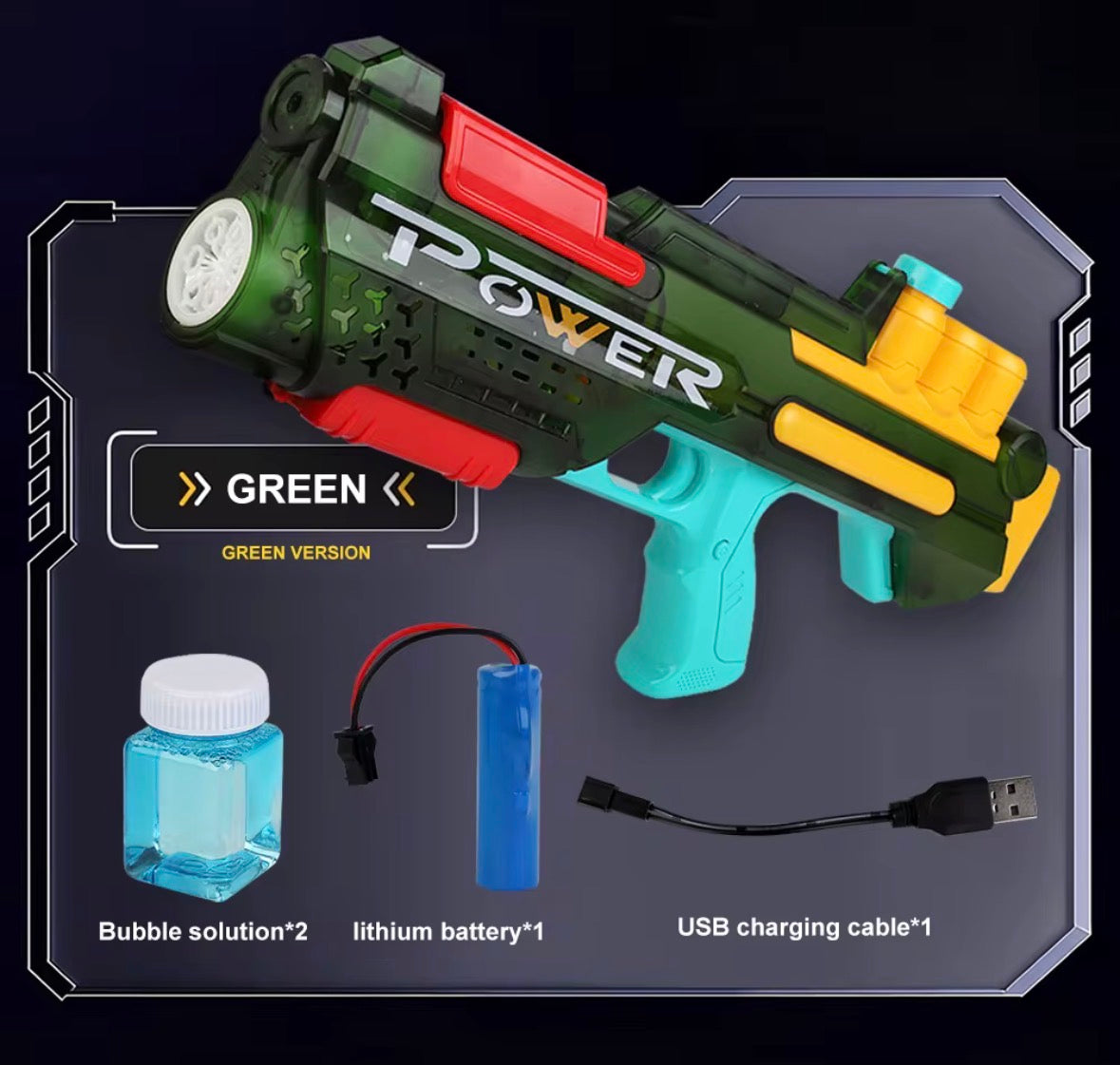 2-IN-1 Bubble/Water Gun