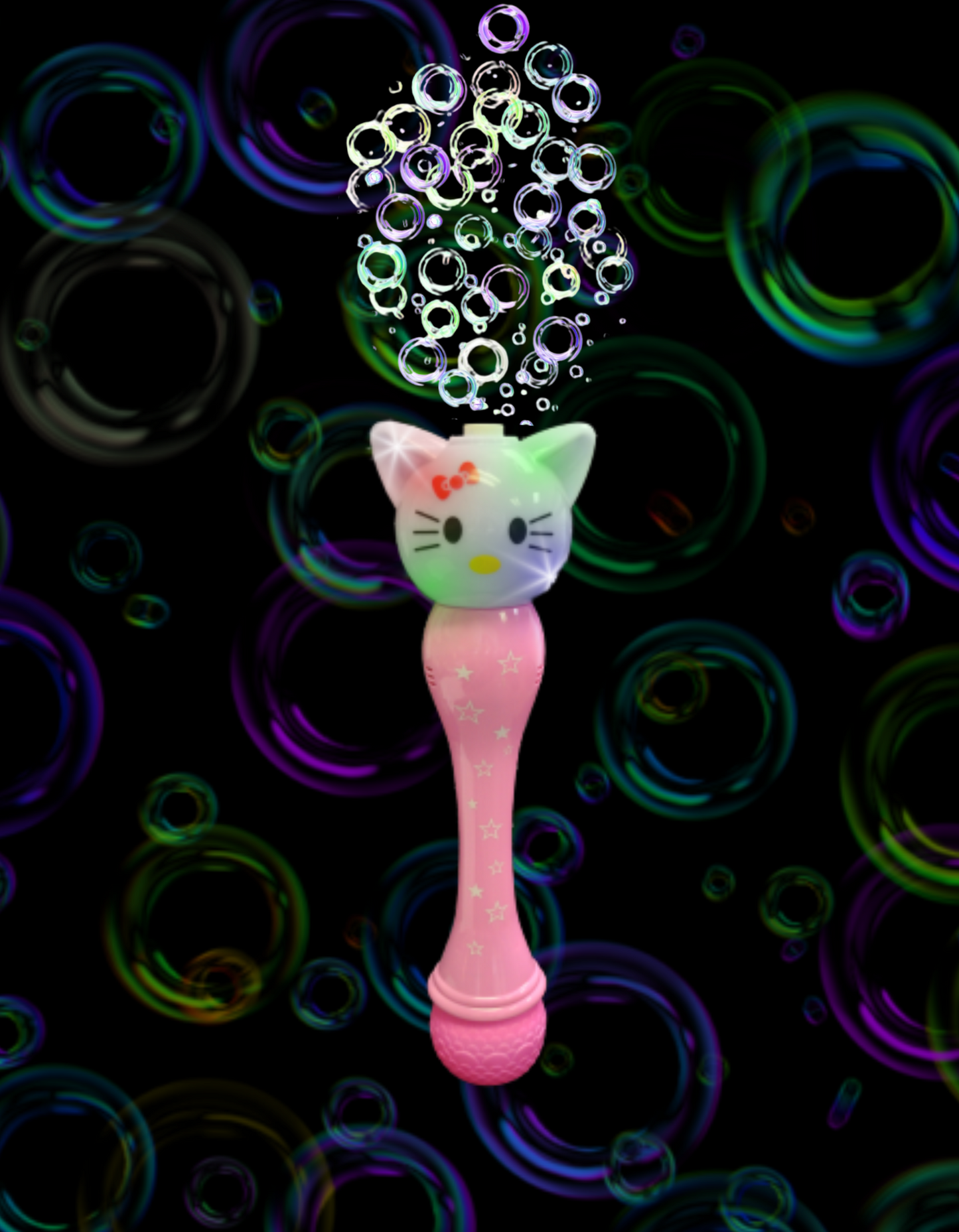 Pink Kitty Bubble Wand
