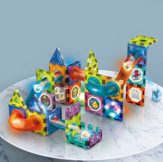 Light Up Magnet Tile Marble Run